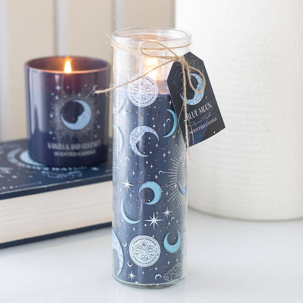 Blue Moon Print Fig & Vanilla Tube Candle