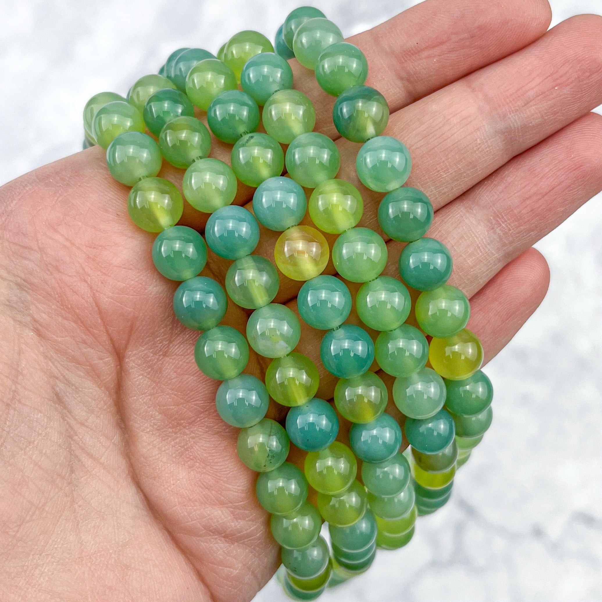 8mm Dyed Green Grape Agate