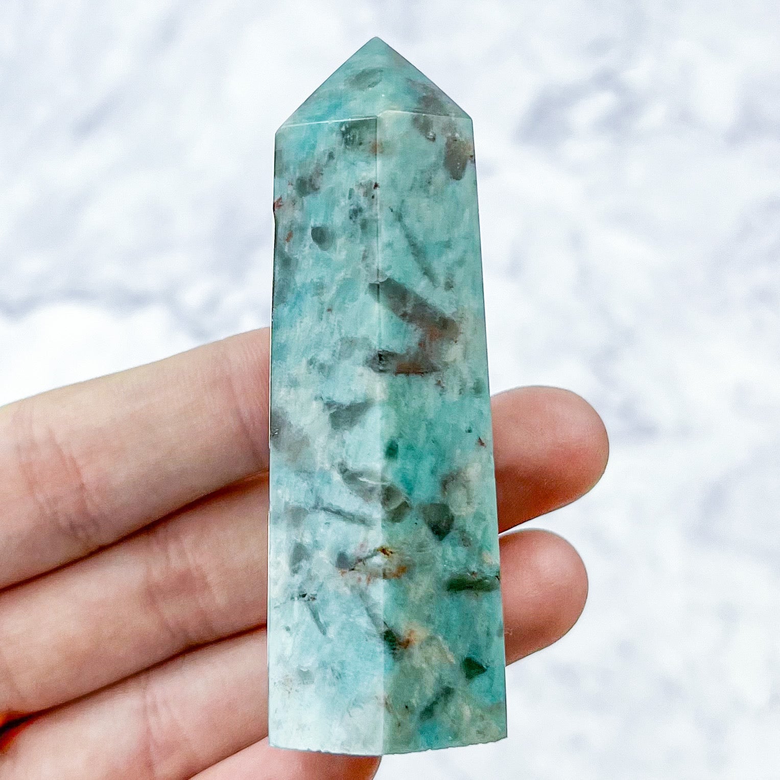 2.75 Inch Smoky Amazonite Tower X14