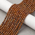 4mm Faceted Orange Garnet Bead Strand R16