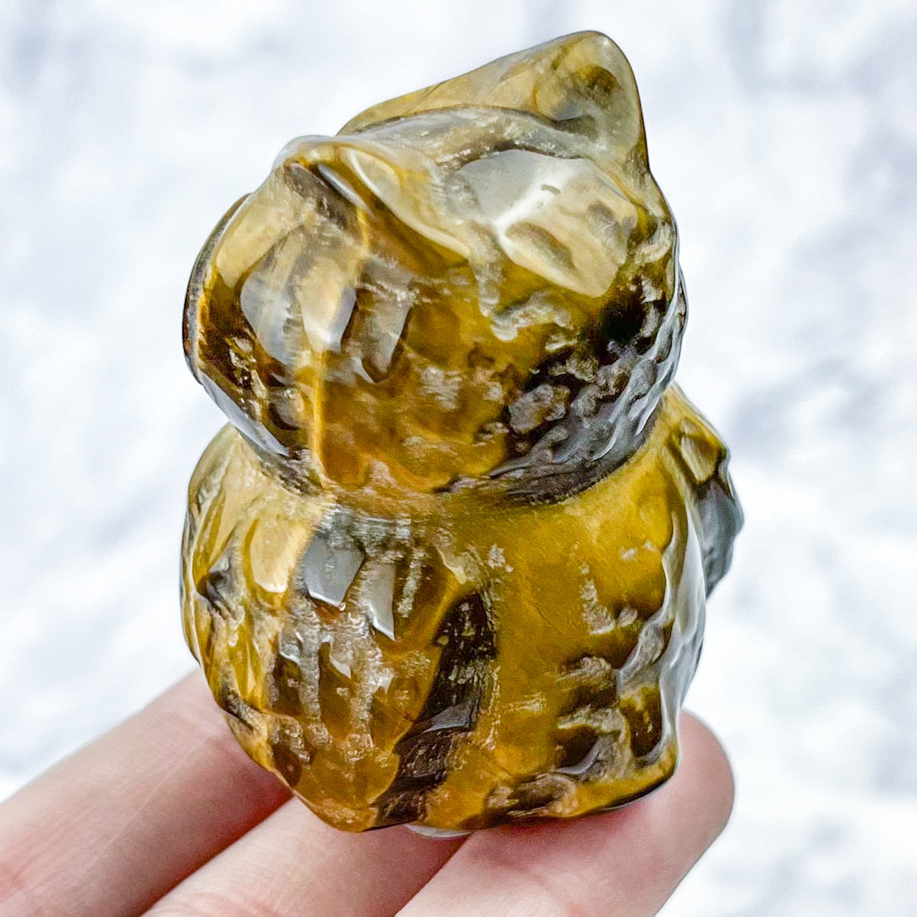 2 Inch Tiger's Eye Owl Carving N38