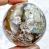 1.75 Inch Black Flower Agate Sphere D38