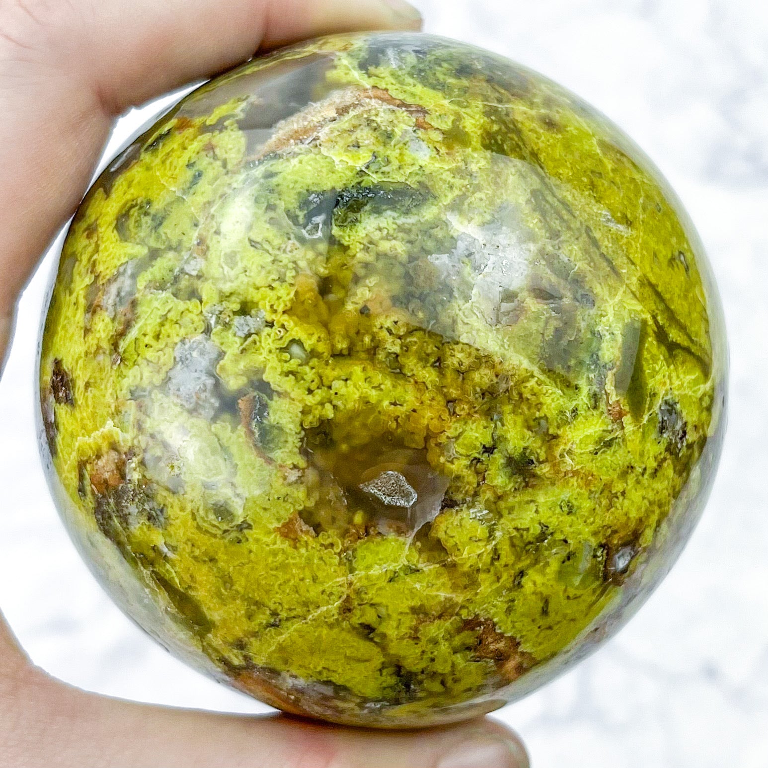 2.75 Inch Green Opal Sphere F96