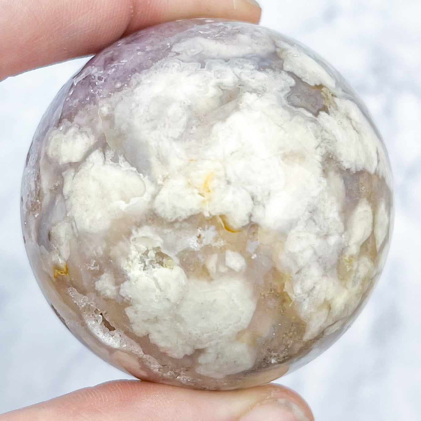 1.75 Inch Pink Amethyst/ Flower Agate Sphere C47