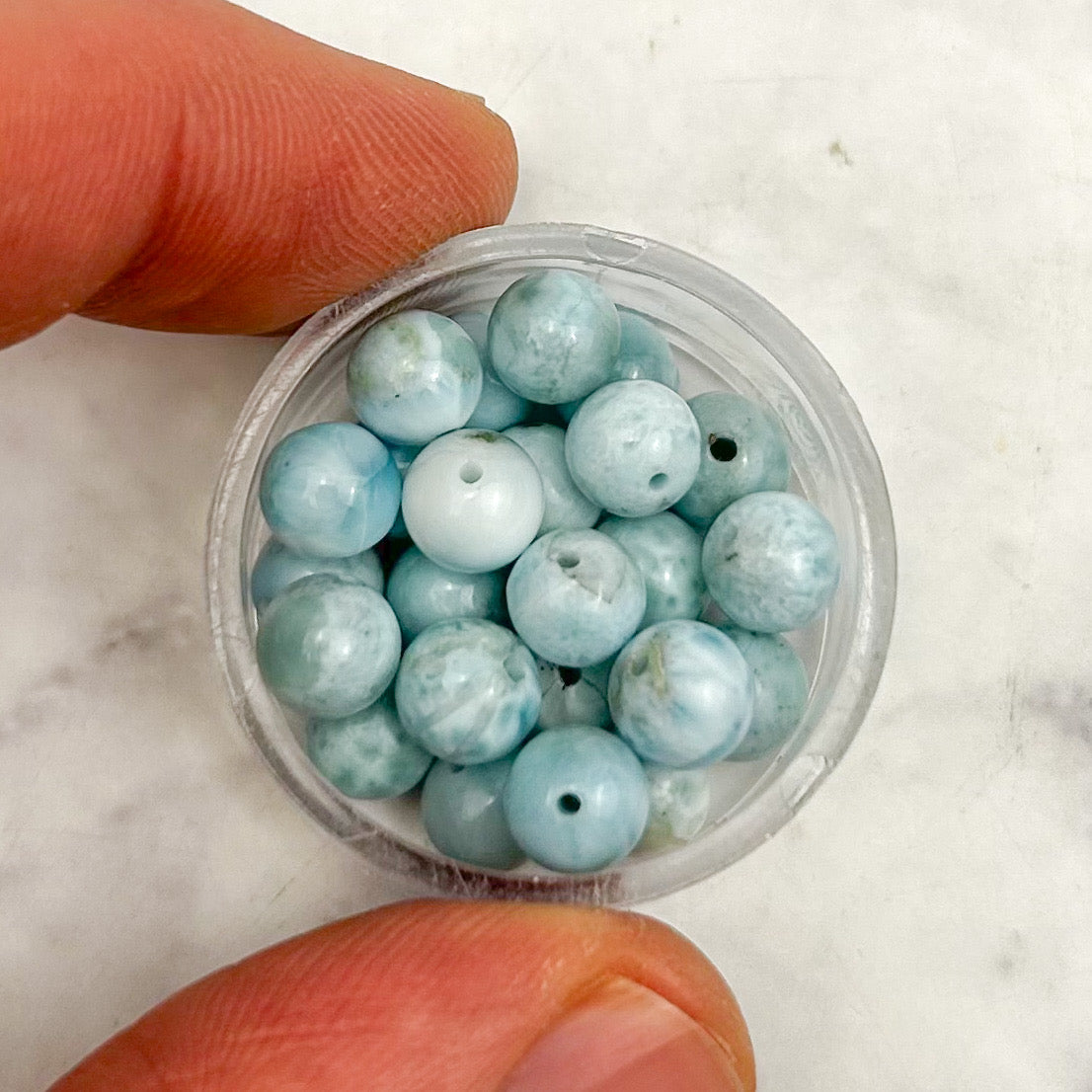 6mm Larimar Blue Bead Pack (6 Beads)