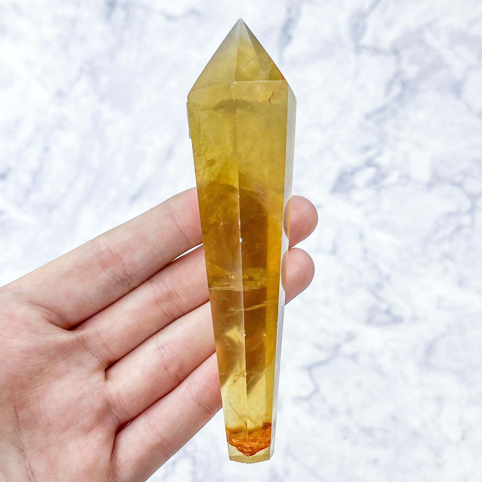 4.5 Inch Yellow Fluorite Wand L39