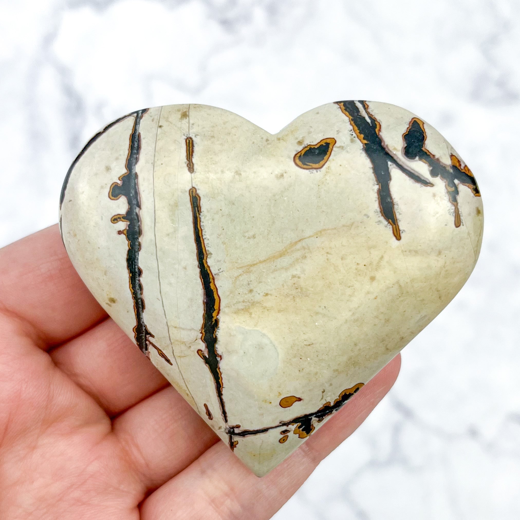 2.25 Inch Limestone Heart A26
