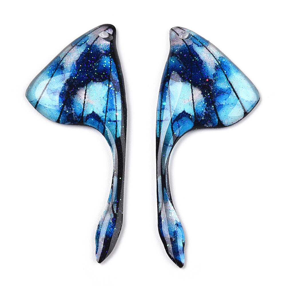 Blue Acrylic Wing Pendant Pack (2 Pendants)