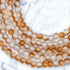 6mm Caramel Crackle Glass Bead Strand F5