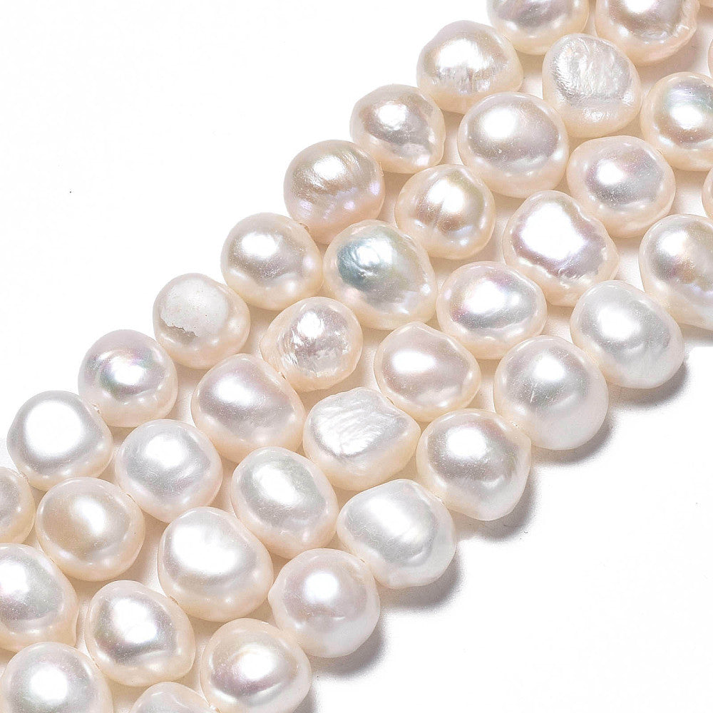 Small Rounded Freshwater Pearl Nugget Bead Half Strand R20