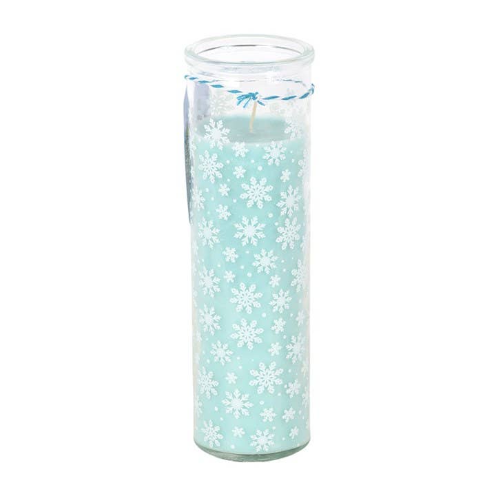 Snow Day Snowflake Print Cotton & Coconut Winter Tube Candle