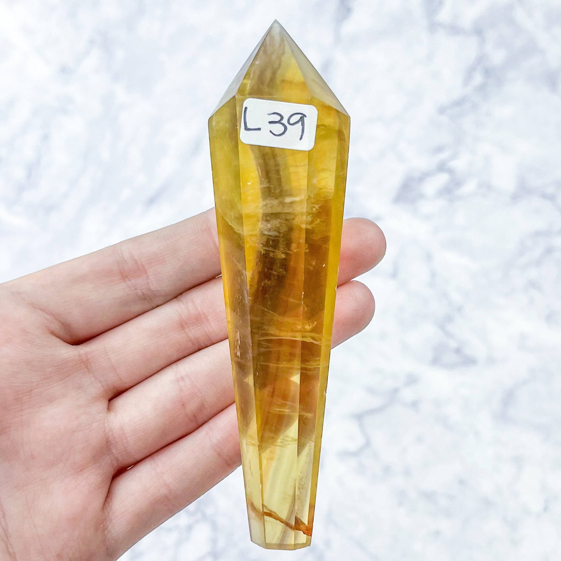 4.5 Inch Yellow Fluorite Wand L39