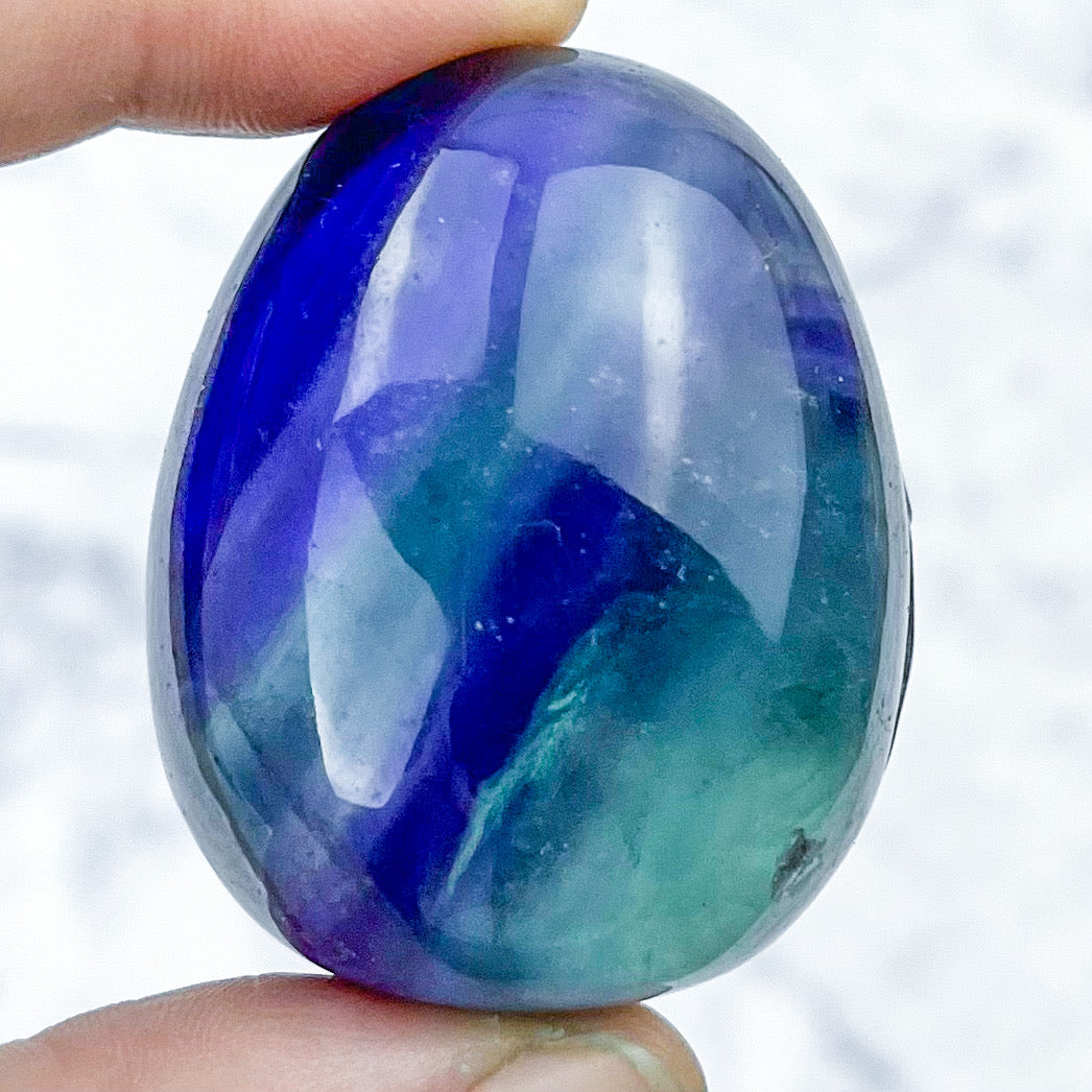 1.5 Inch Blue Fluorite Egg S24