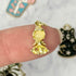 12mm Belle Princess Disney Gold Plate Cubic Zirconia L4