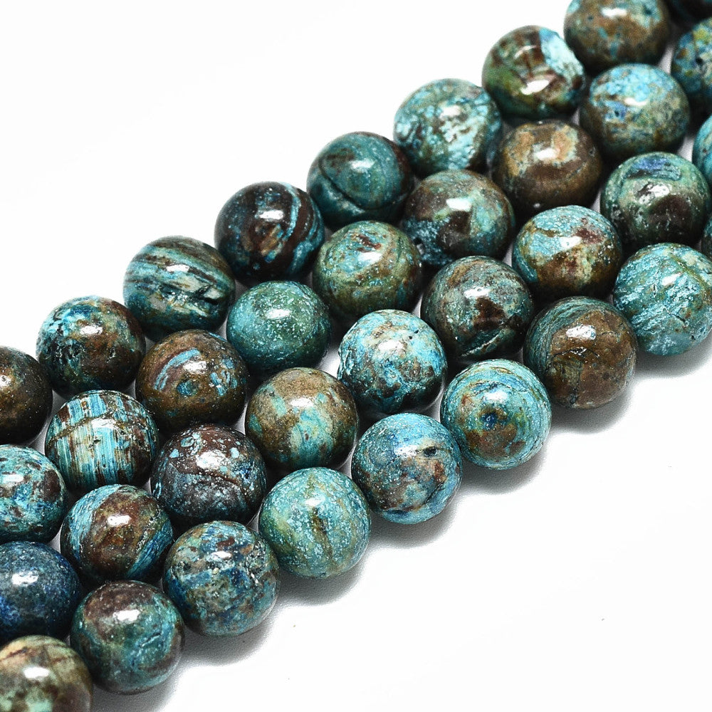 8mm Dyed Ocean Wave Jasper Bead Half Strand W15