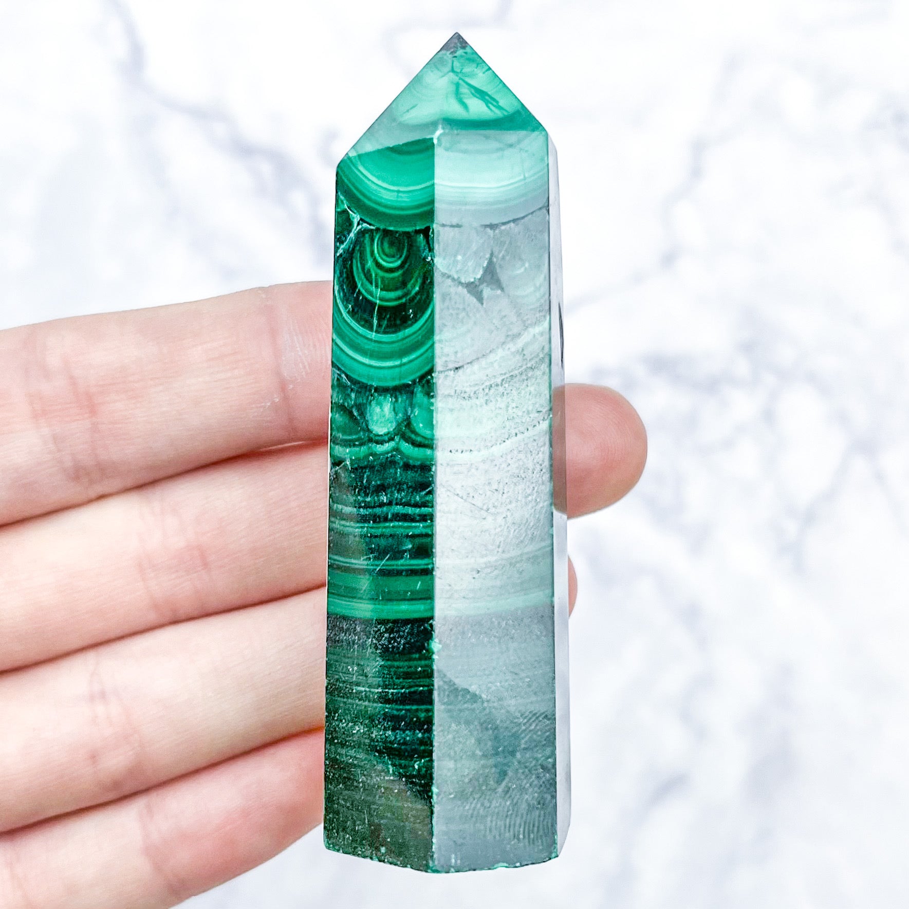 3 Inch Malachite Tower P49