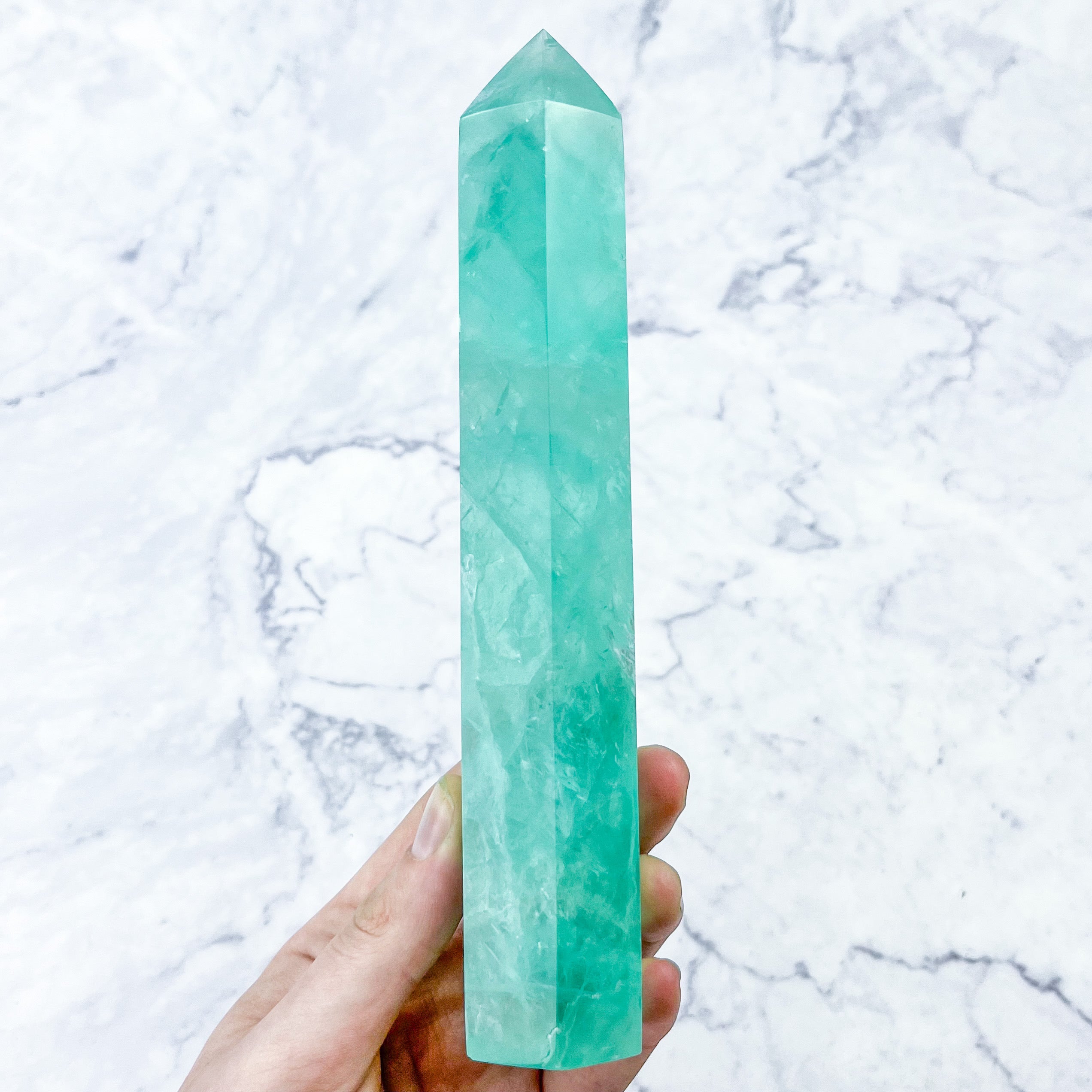7.25 Inch Green Fluorite Tower U83