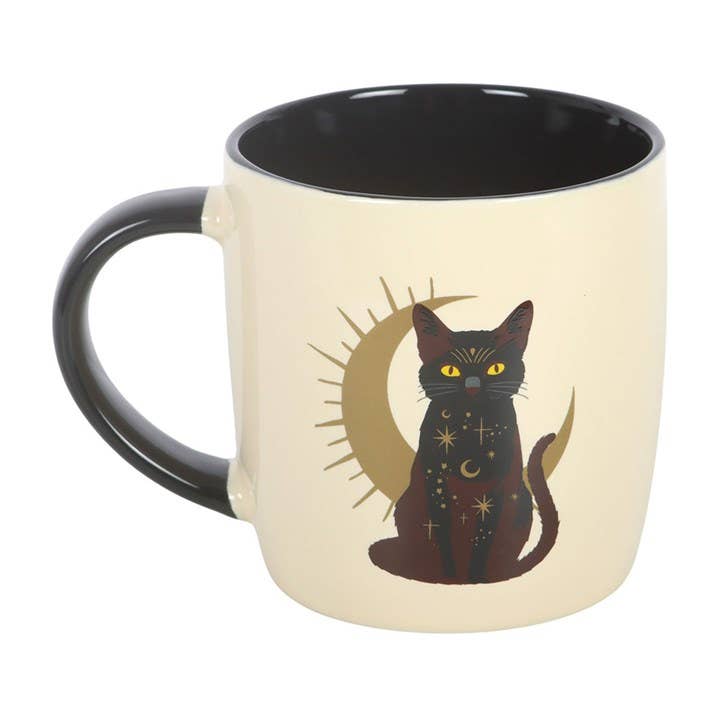 Sitting Magick Black Cat Mug