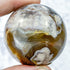 1.75 Inch Black Flower Agate Sphere D38