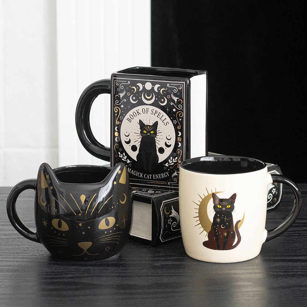 Sitting Magick Black Cat Mug