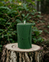 Green Leaf Beeswax Pillar Candle