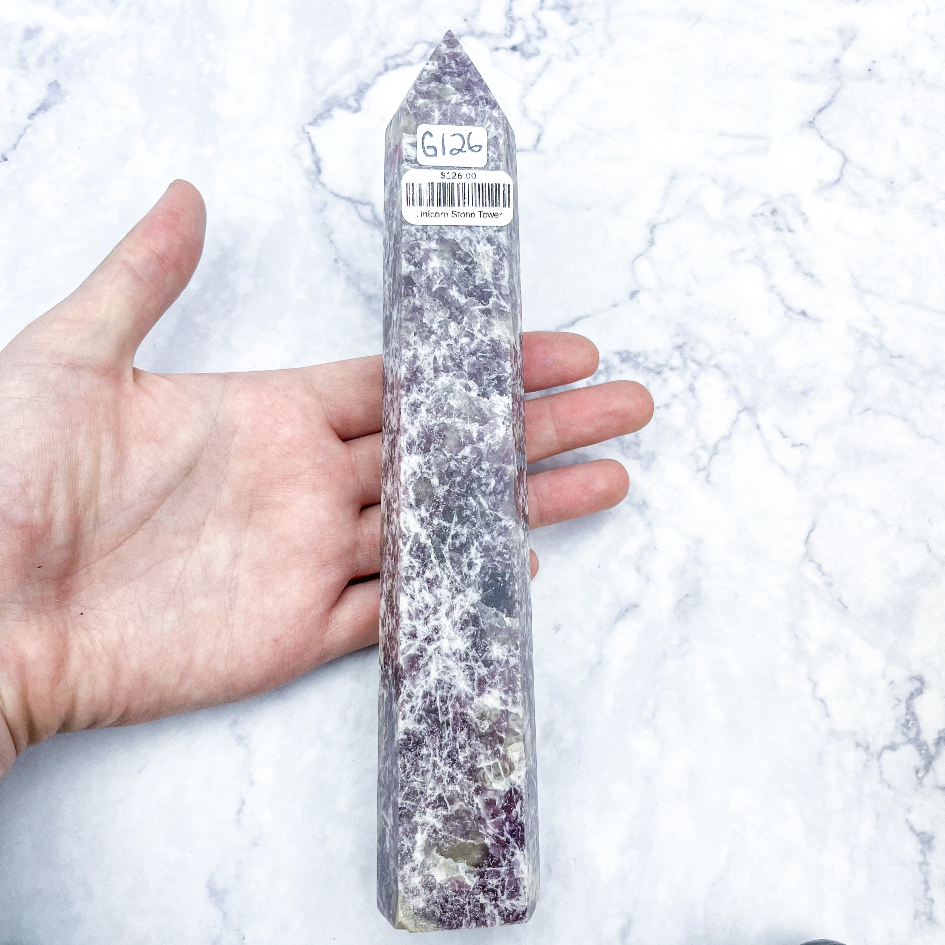 8 Inch Unicorn Stone Tower G126