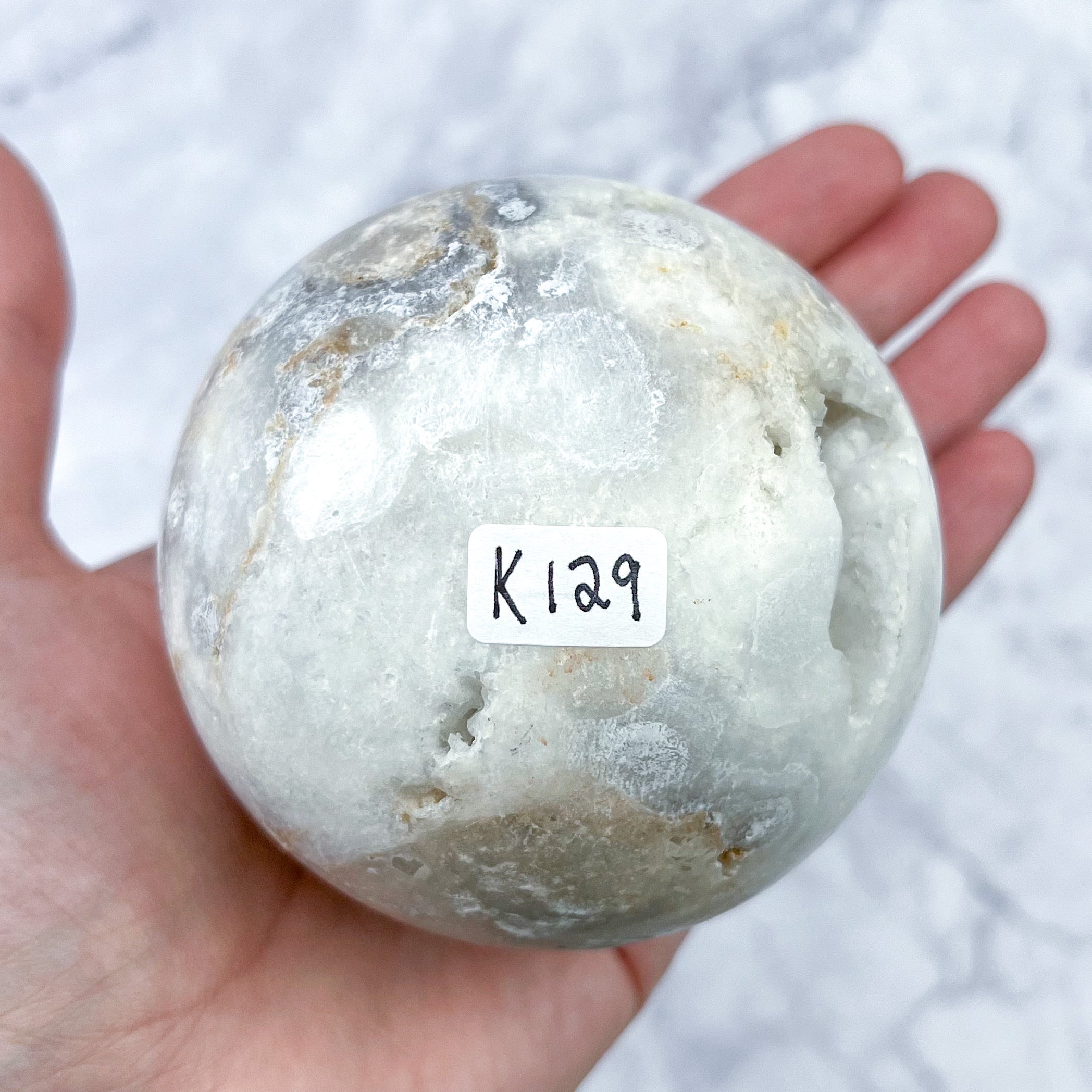 3 Inch Druzy Agate Sphere K129
