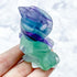 2.25 Inch Rainbow Fluorite Cat on Broom Carving P32