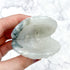 2.25 Inch Moss Agate Clam Shell Carving Z115