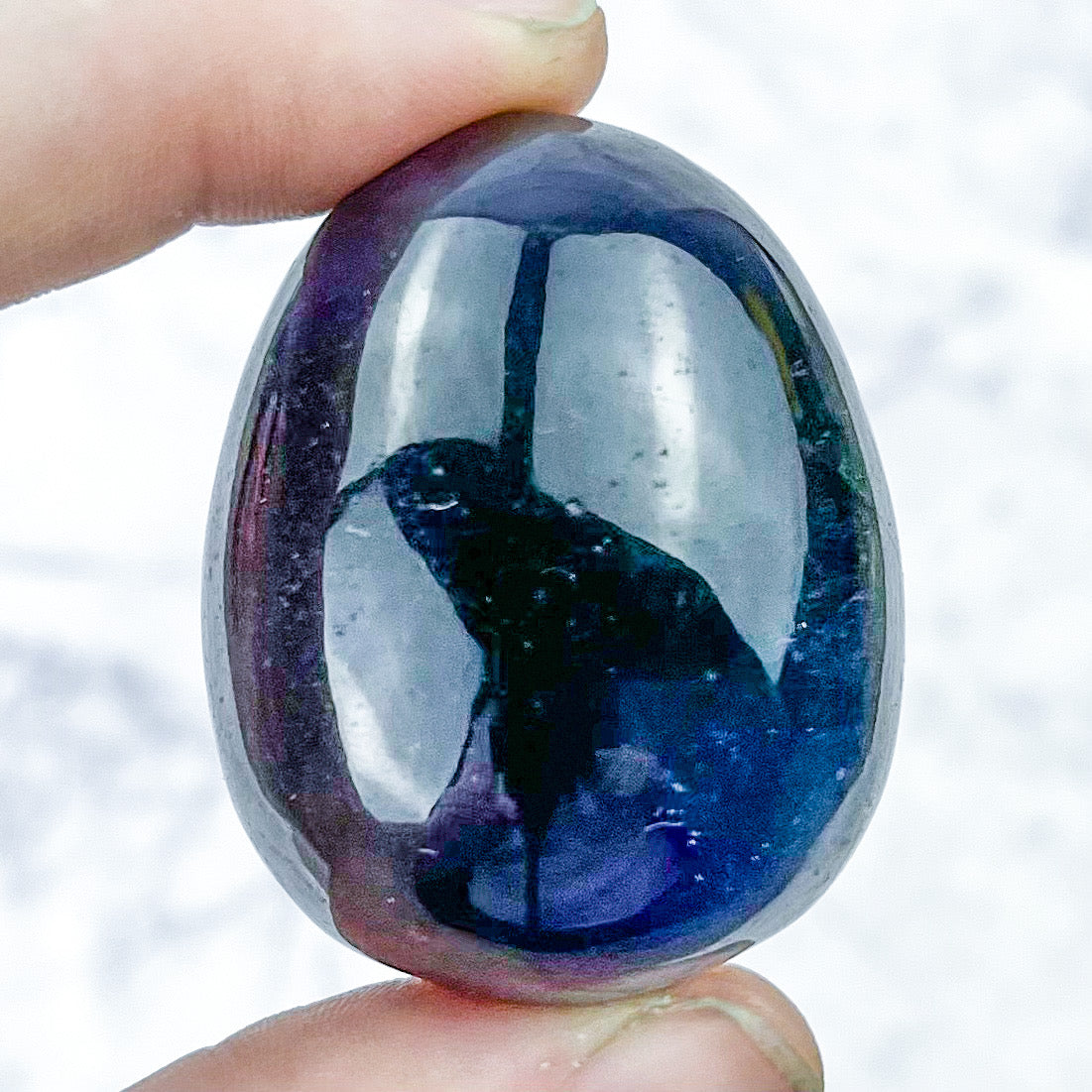 1.5 Inch Blue Fluorite Egg R24