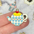 20mm Teapot Alice Wonderland Gold Plate Charm Q25