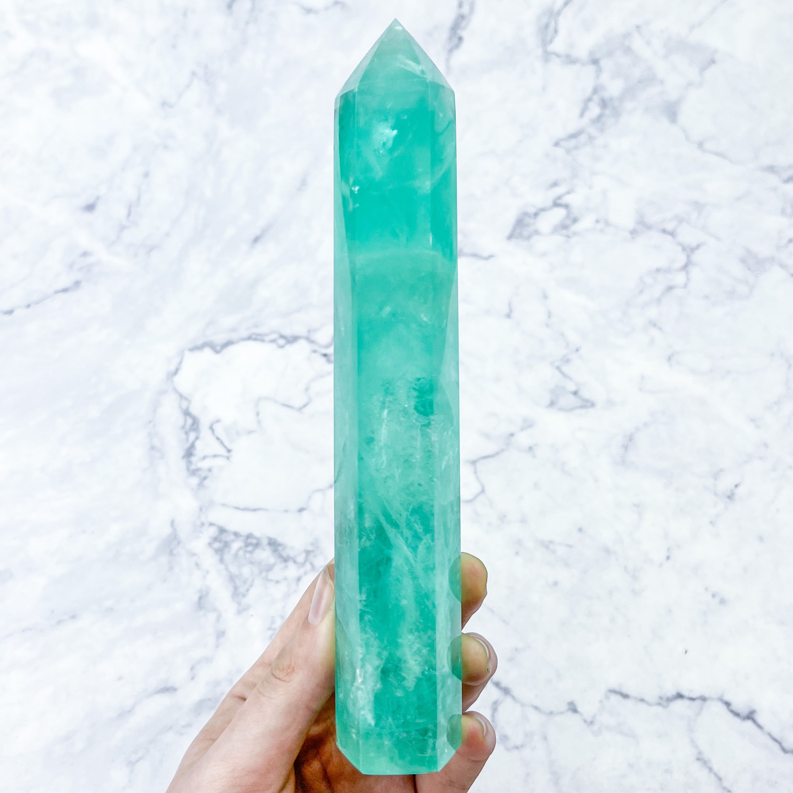 7.25 Inch Green Fluorite Tower U83