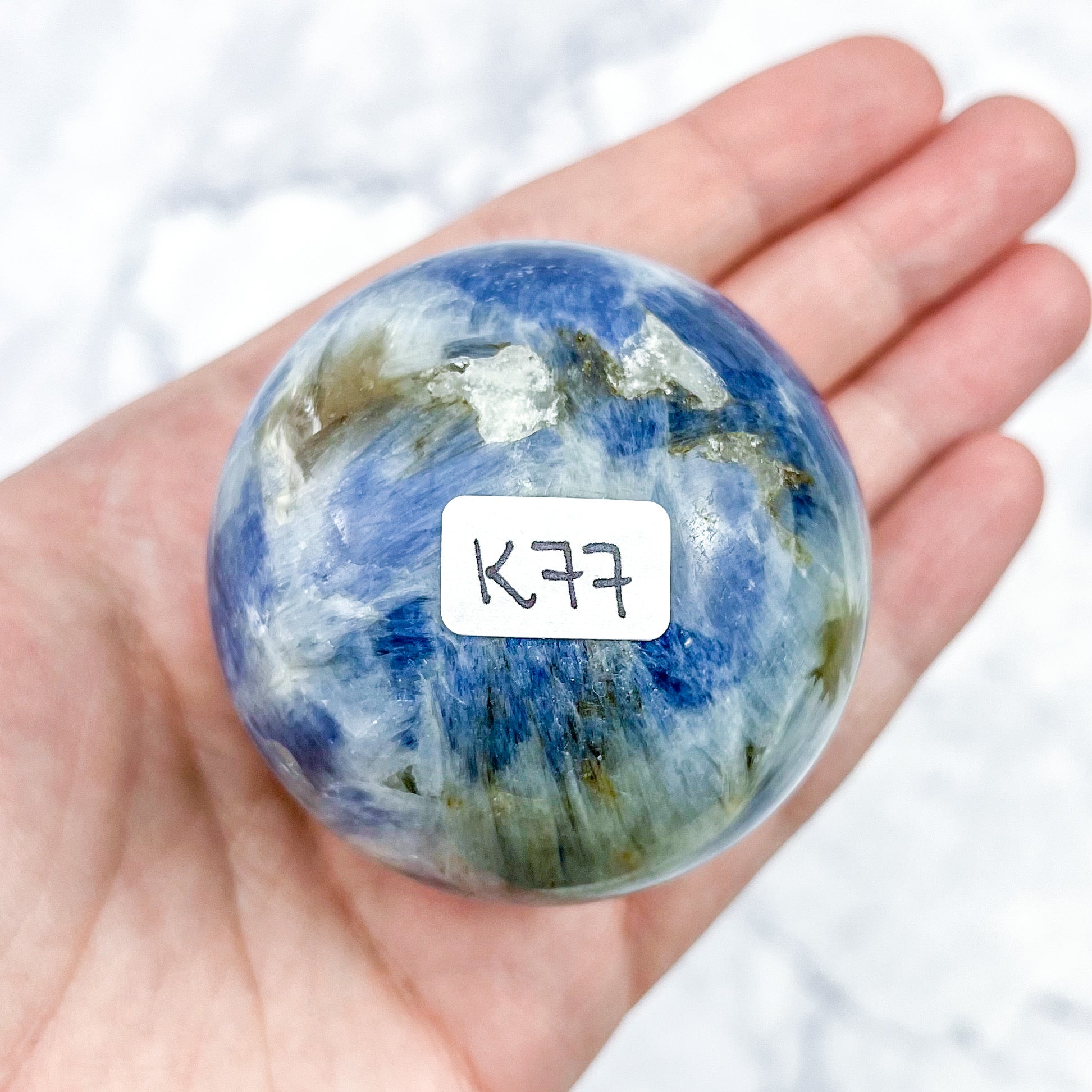 2 Inch Blue Kyanite Sphere K77