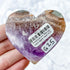 2.25 Inch Amethyst with Agate Heart G25