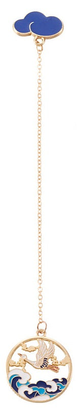 6.75-Inch Gold Crane Chain Bookmark N55