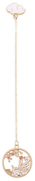 6.75-Inch Gold Kitsune Fox Chain Bookmark J55