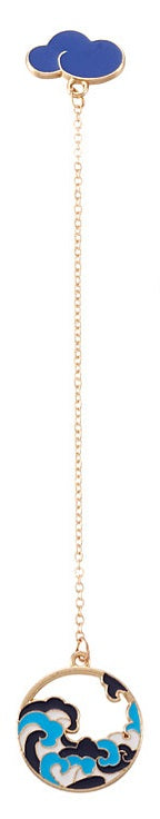 6.75-Inch Gold Waves Chain Bookmark P55