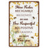 8x12in Iron Poster Honeycomb "Hive Rules" N12