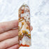3 Inch Carnelian Moss Agate Tower F11