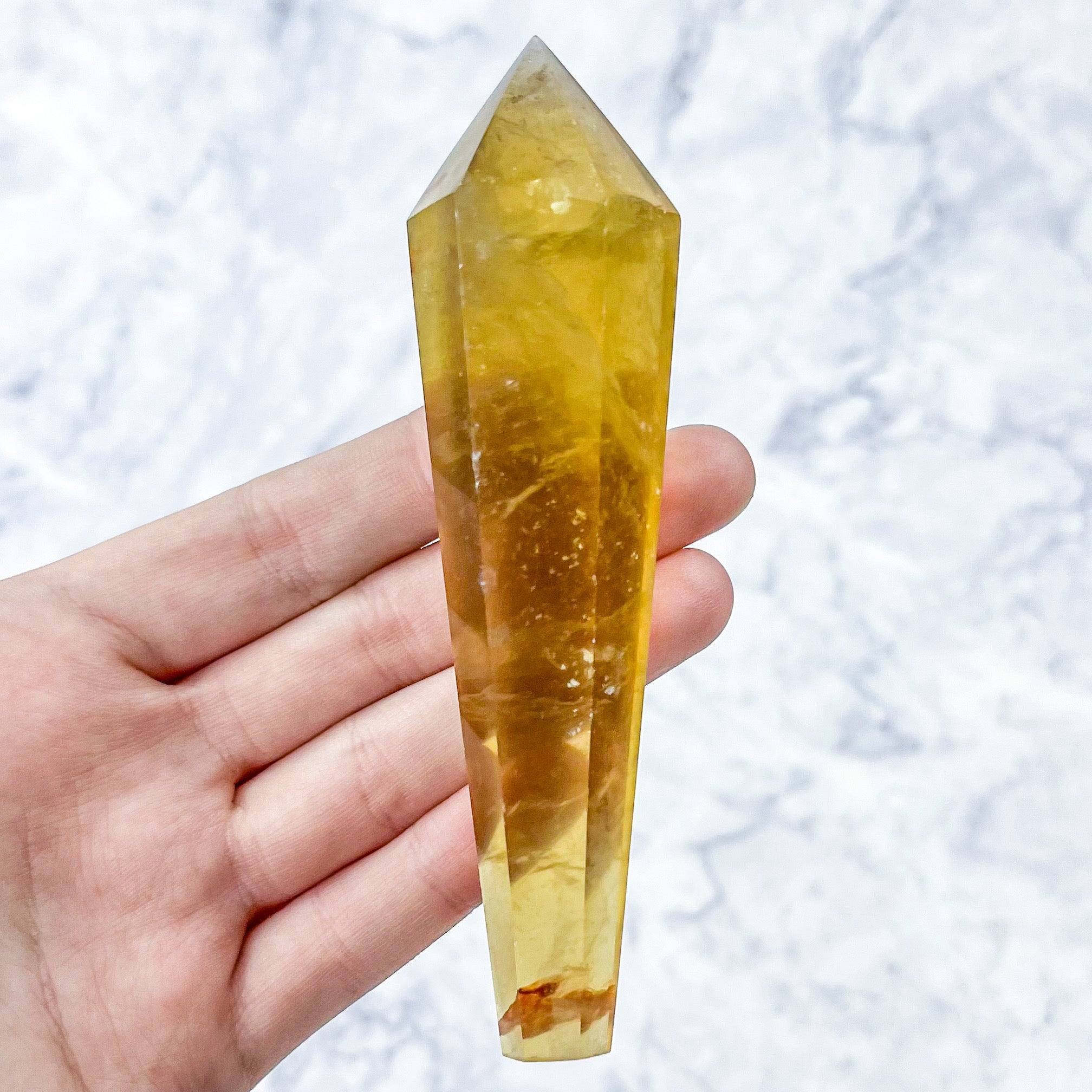 4.5 Inch Yellow Fluorite Wand L39