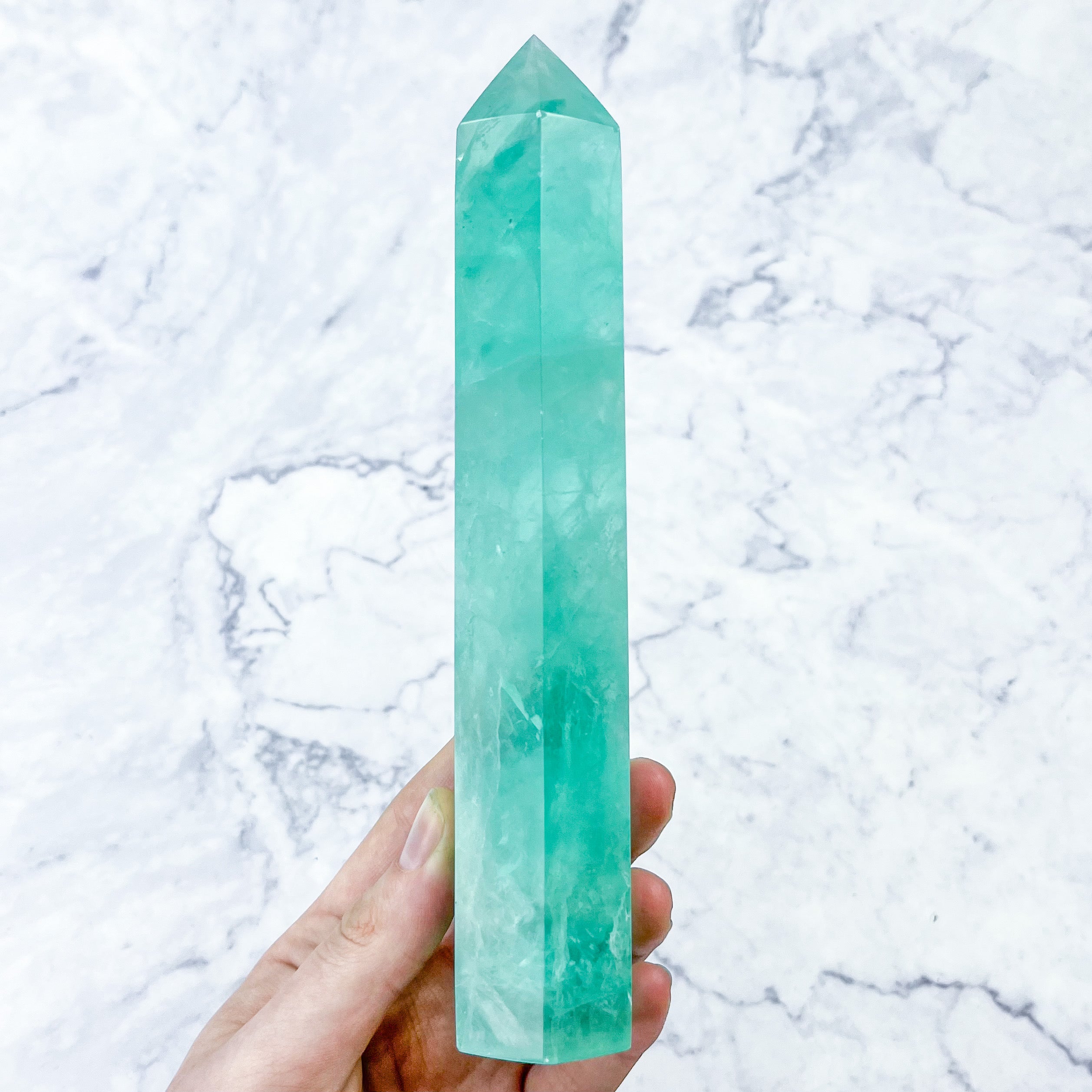 7.25 Inch Green Fluorite Tower U83