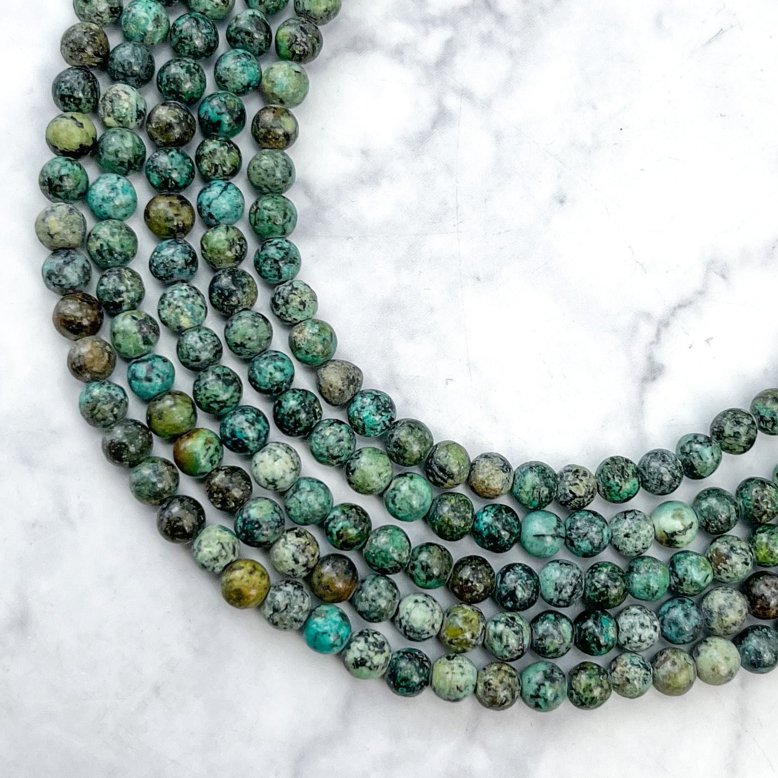 4mm African Turquoise Bead Strand