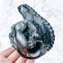 3.5 Inch Obsidian Skull with Lizard Carving X78