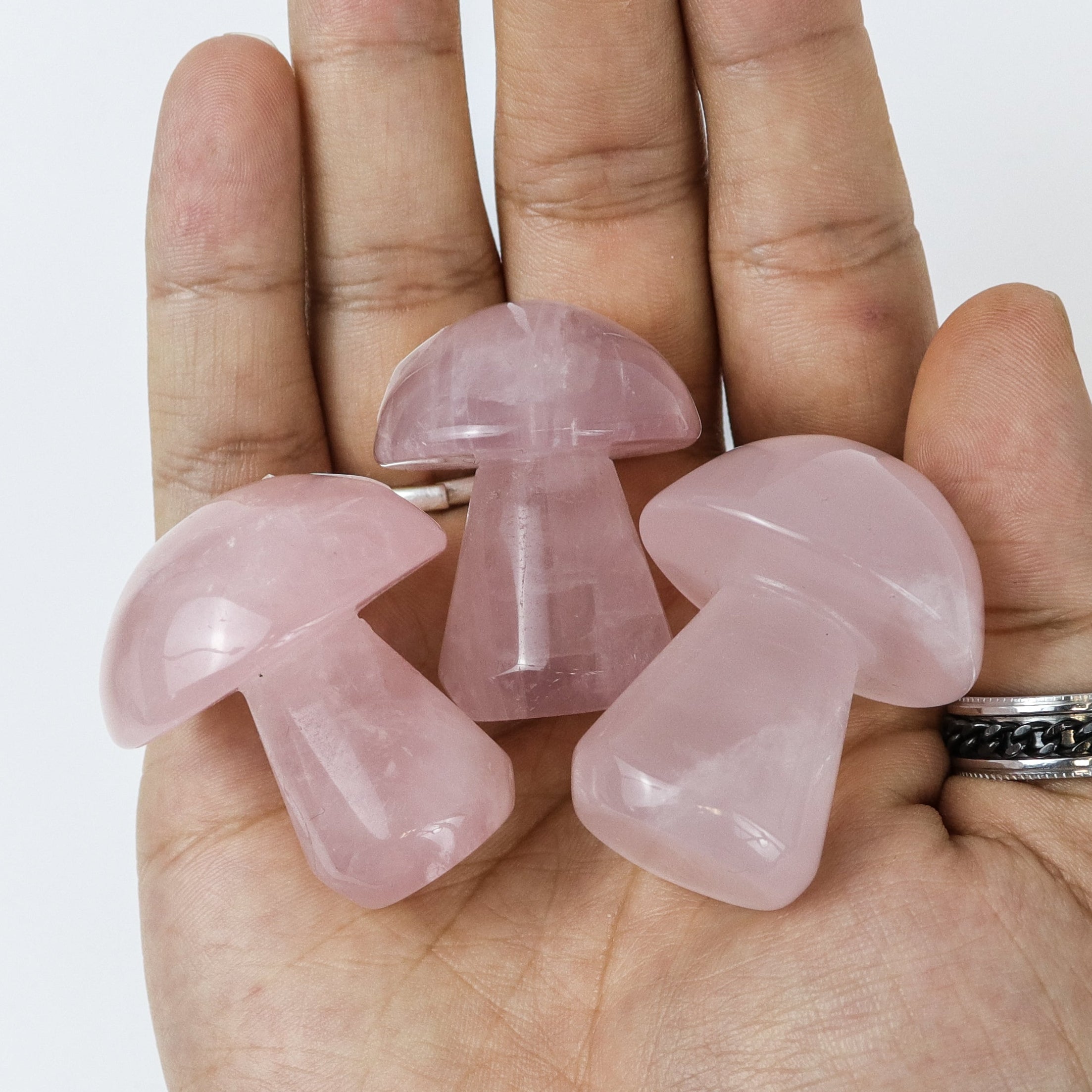 1.5 Inch Rose Quartz Mushroom $4.00