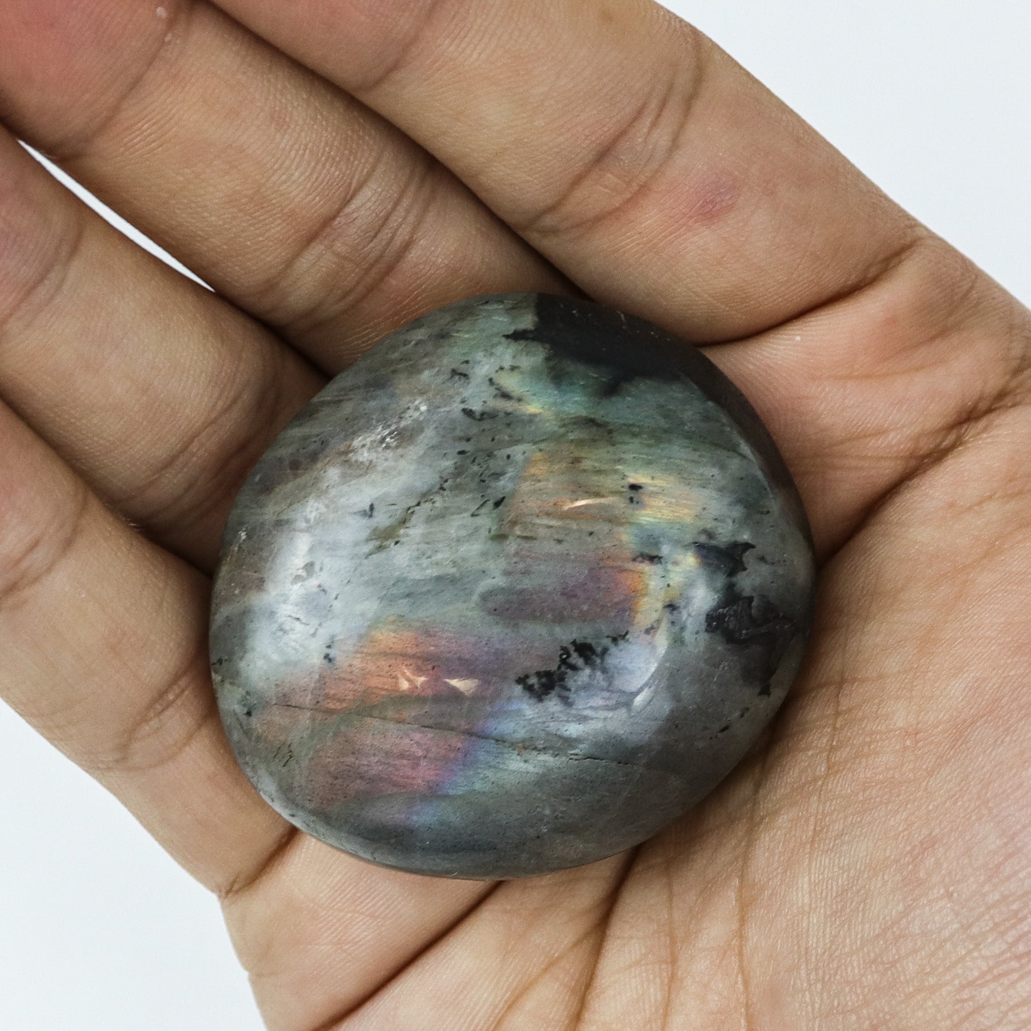 1.75 Inch Labradorite Palm Stone $5.25