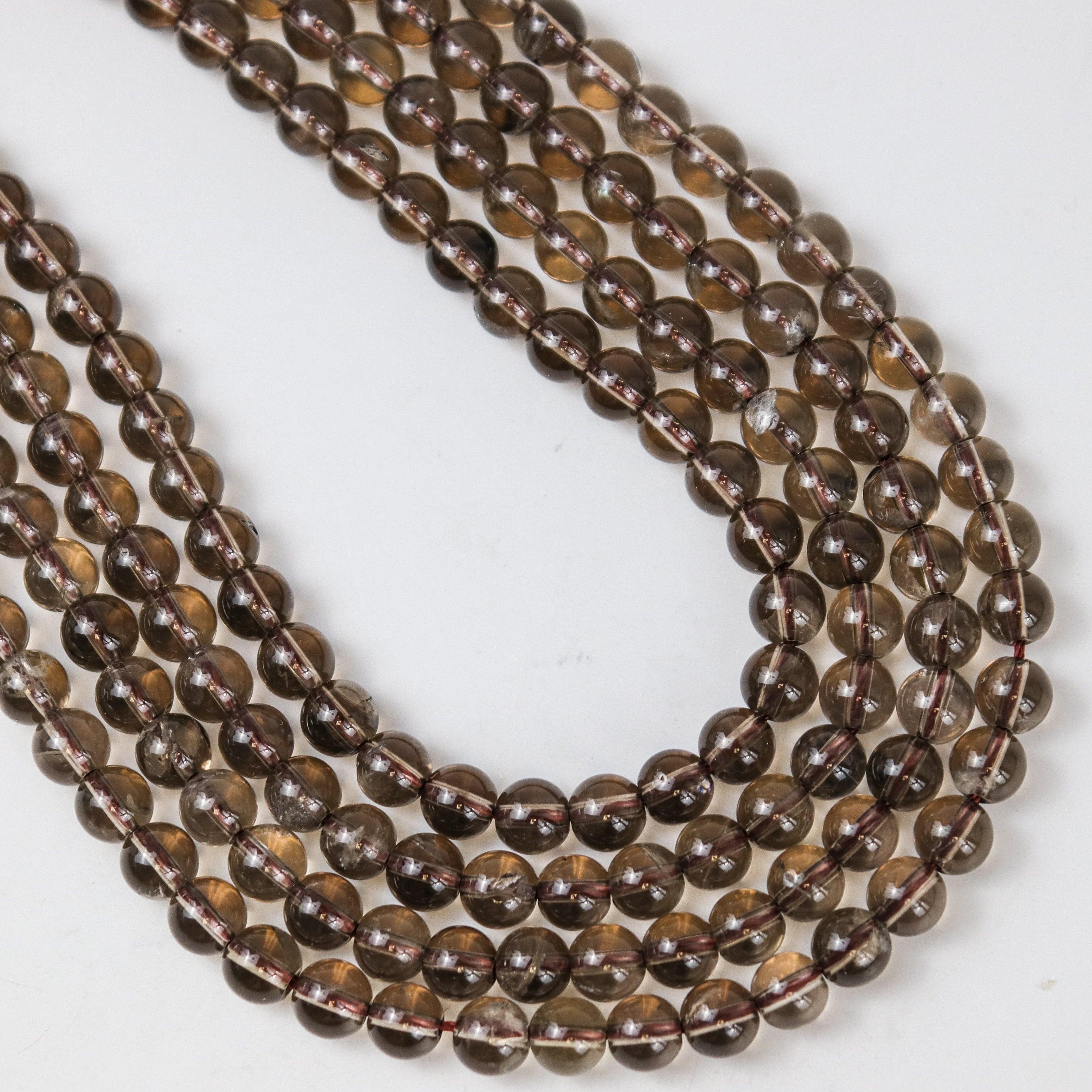 6mm Smoky Quartz Bead Strand $12