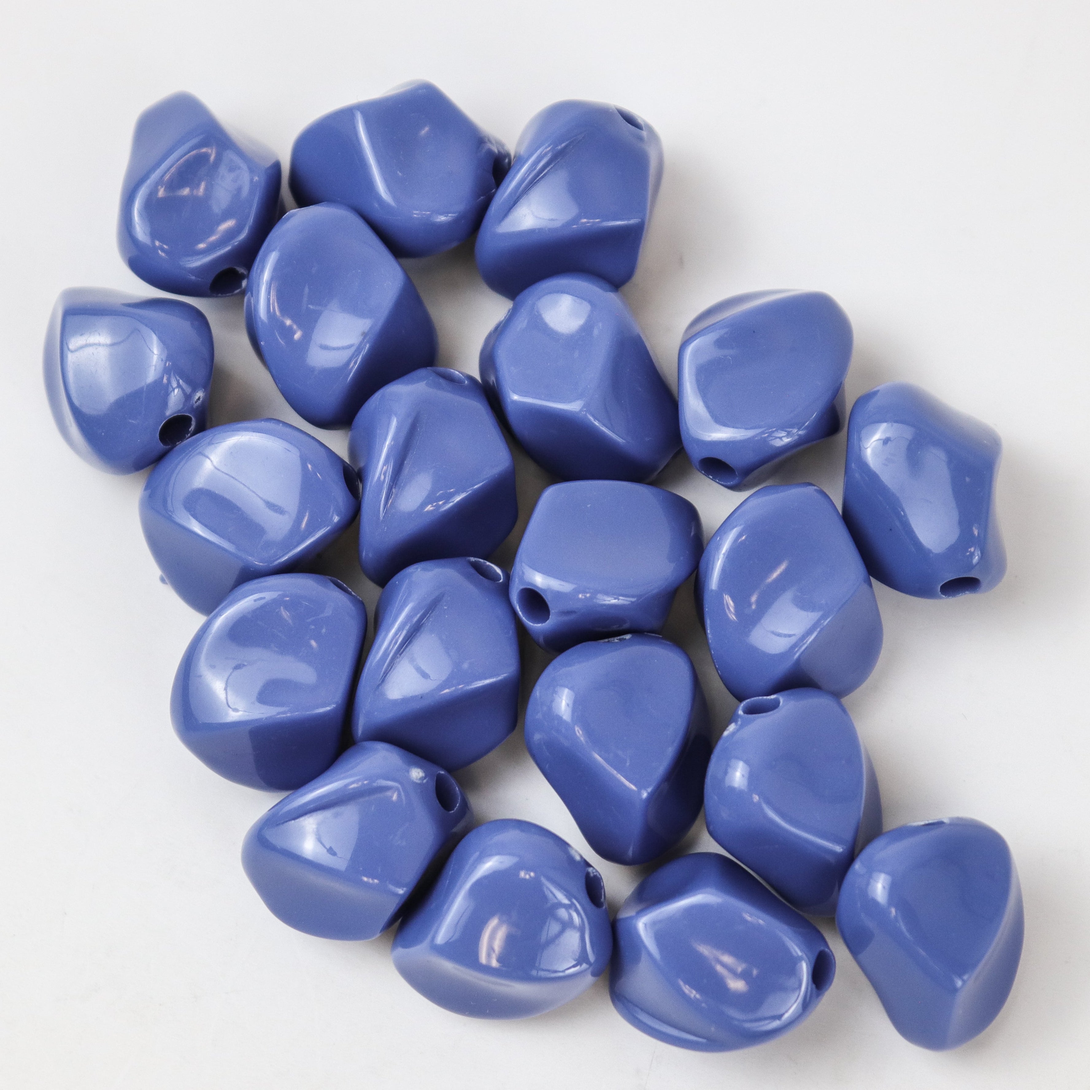 Liberty Blue Acrylic Nugget Bead Pack (20 Beads) $2.50