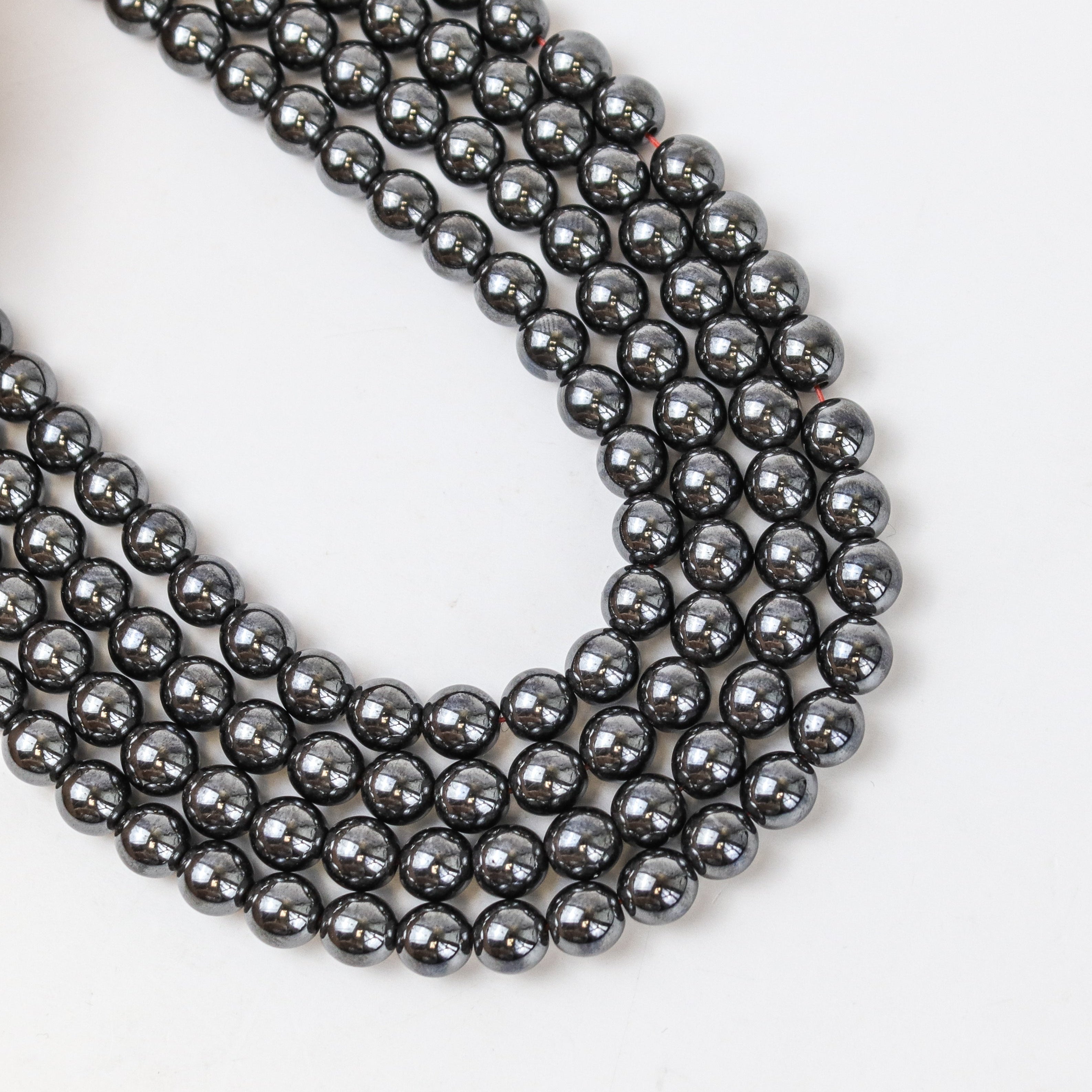 6mm Hematite Bead Strand $2.75