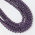 6mm Purple Glass Round Bead Strand $1.75