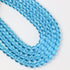 8mm Blue Glass Round Bead Strand $2.00